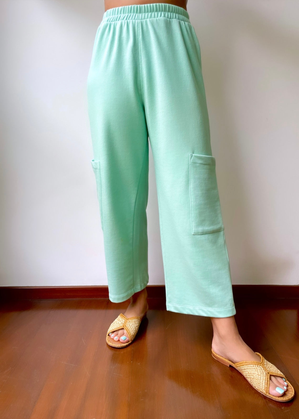 The Cropped Pant in Honeydew Green