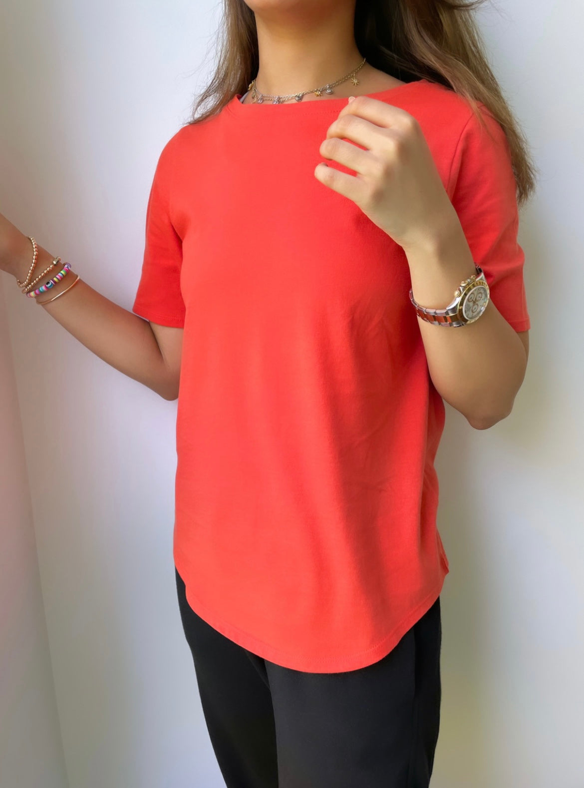 The Essential Tee in Spicy Orange