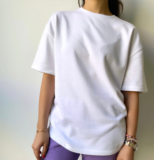 The Terry Tee in White