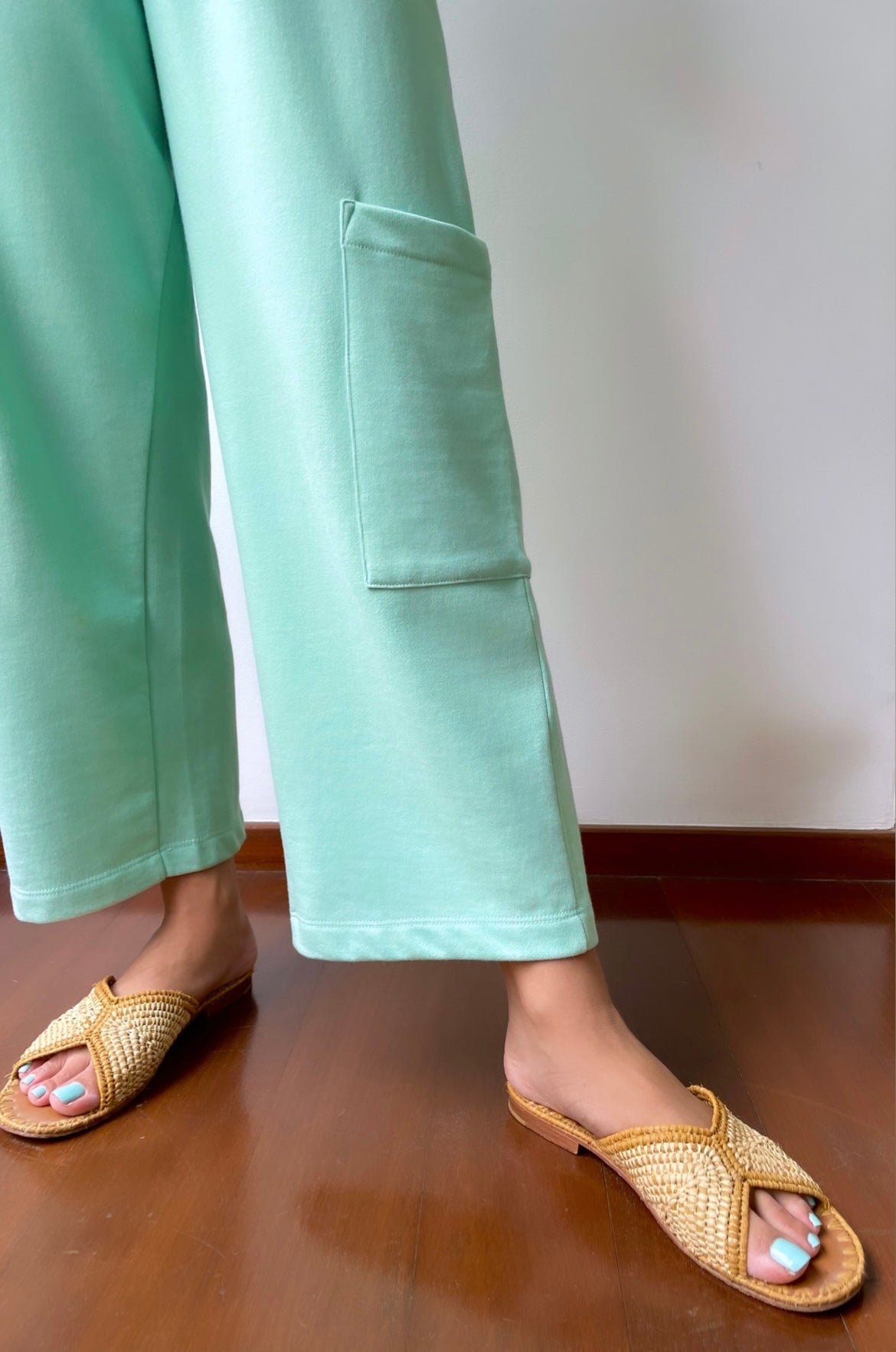 The Cropped Pant in Honeydew Green